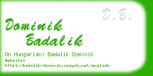 dominik badalik business card